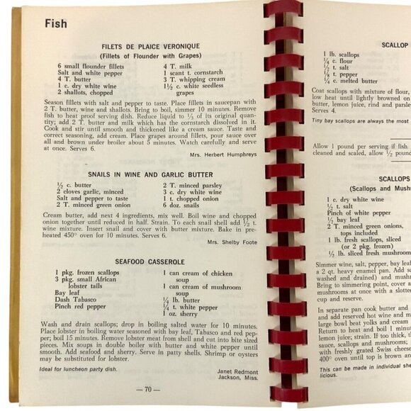 Womans Exchange Cook Book Volume I Sixth Printing 1975 Memphis TN Spiral Bound - Picture 7 of 11